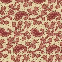 Červený pasley vzor na žluté