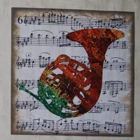 Velké hudební nástroje na béžové 