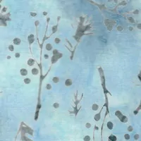 Bali batika šedé větvičky na modré