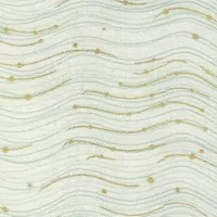 FQ Zlato zelené vlnovky na bílé