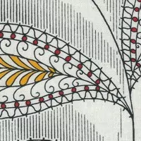 FQ Červeno žluto bílé listy na bílé