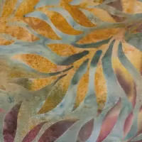 FQ Bali batika barevné lístečky na modré