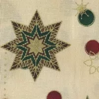 FQ Vánoční ozdoby se zlatotiskem na béžové