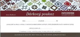 Dárkový poukaz 1000,- Kč