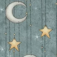 Měsíčky a hvězdičky na šedé