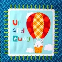 Panel bavlněné látky na knížku s dopravními prostředky pro děti 