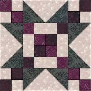 Blok č. 34 Frayed Sawtooth Star