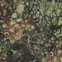 Bublinky na hnědé a khaki