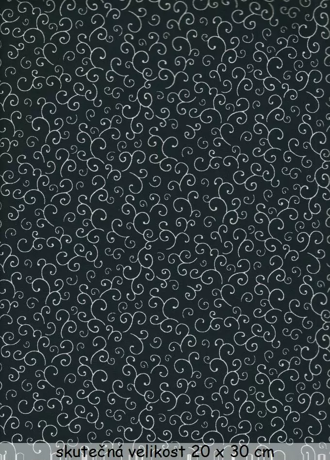 Bílé spirály na černé