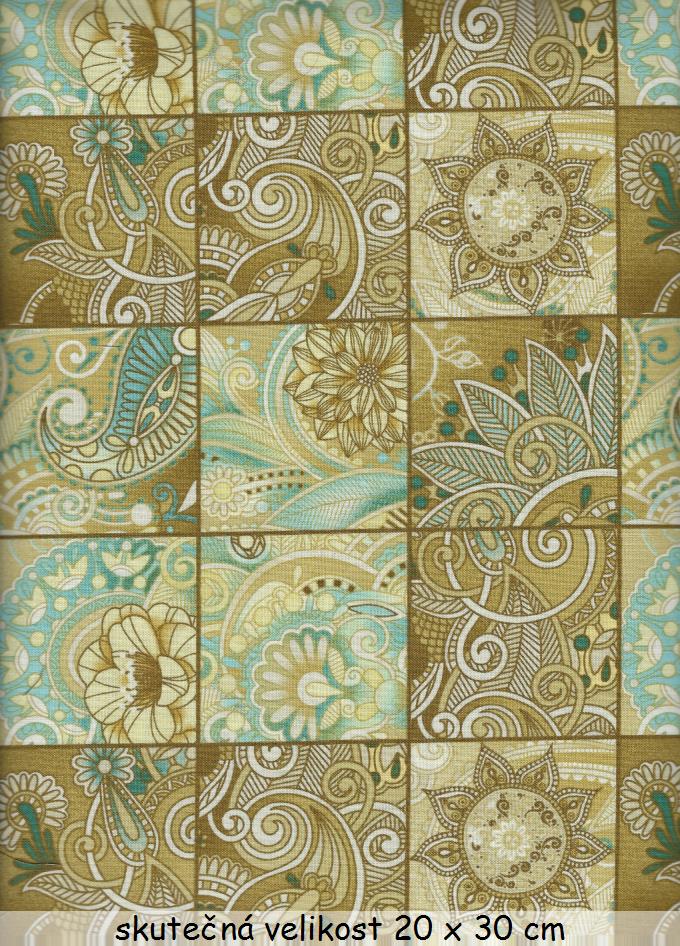 Tyrkysovo béžová mozaika