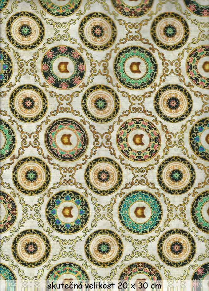 Ornamentální vzor na smetanové