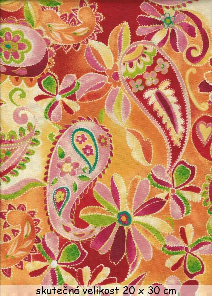 Velký vzor na oranžové