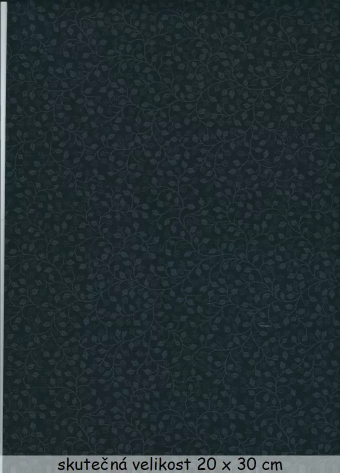 Šedé lístečky na černé