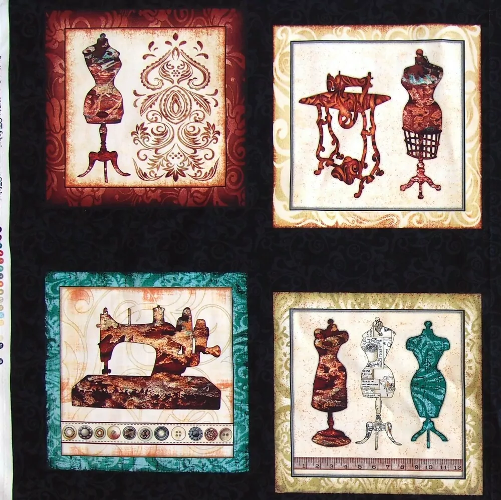 Panel s motivy šití 