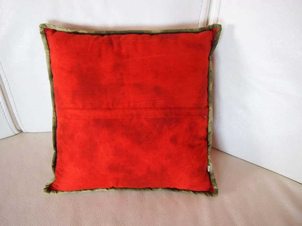 Drážďanský talíř cihlový - polštář