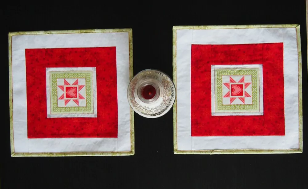 Prostírání s hvězdičkou a sněhovými vločkami