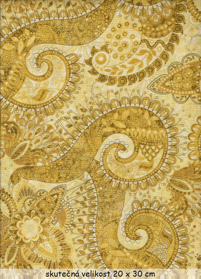 Velký zlato žlutý vzor