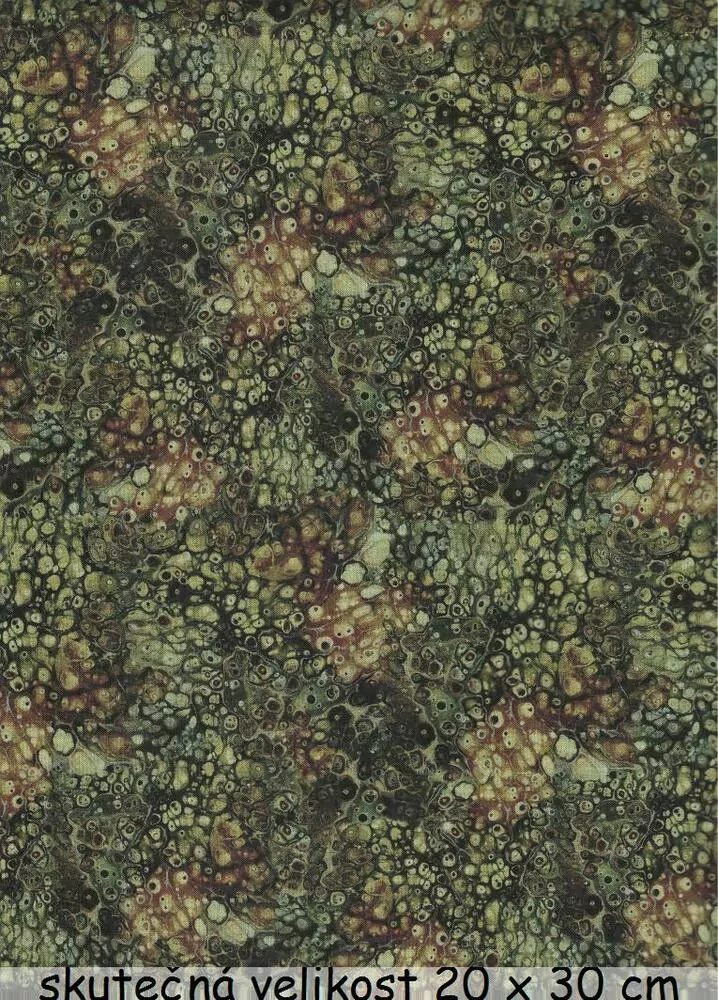 Bublinky na hnědé a khaki