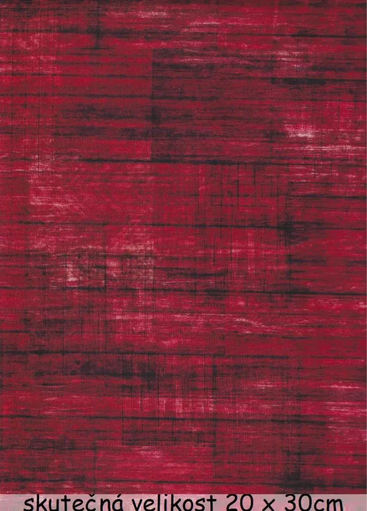 Imitace dřevěného obkladu v červené