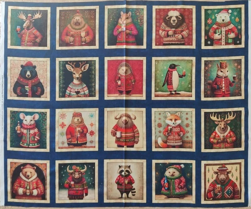 Lesní zvířátka ve vánočních svetrech