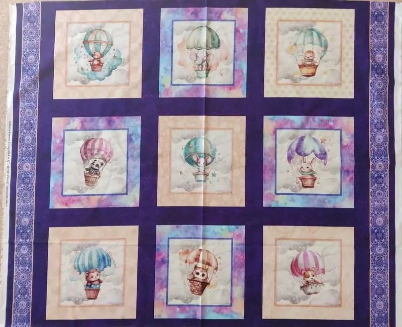 Zvířátka v létajících balónech panel