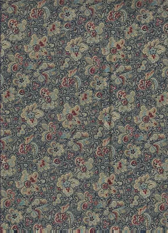 FQ Kytičkový drobný barevný vzor na béžové