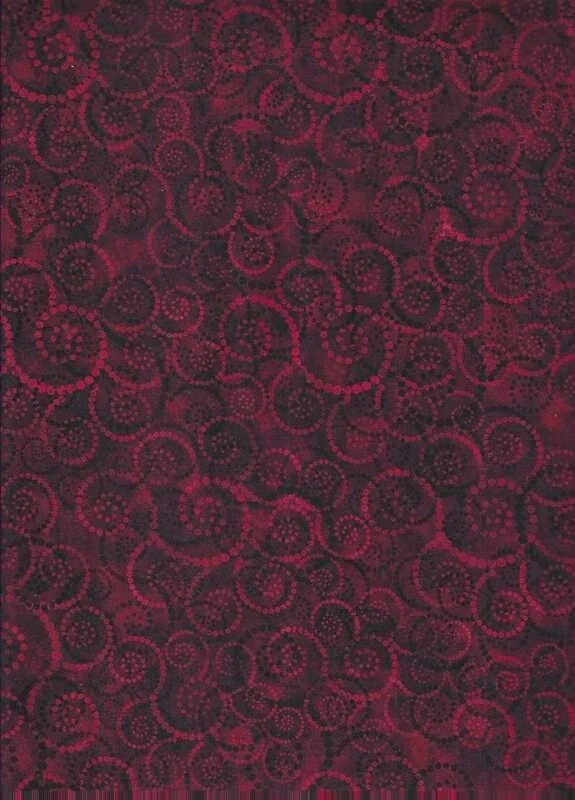 Červené a černé spirály na bordó