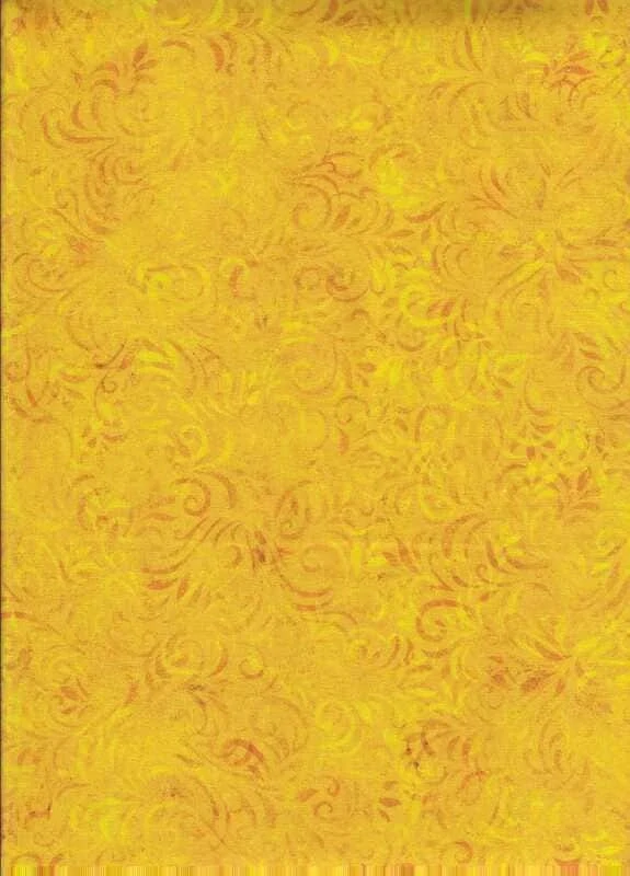 Lístečky a spirály na žluté