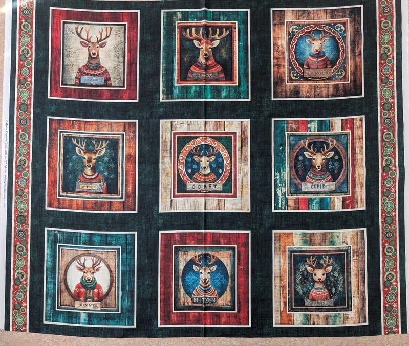 Jeleni ve vánočních svetrech panel