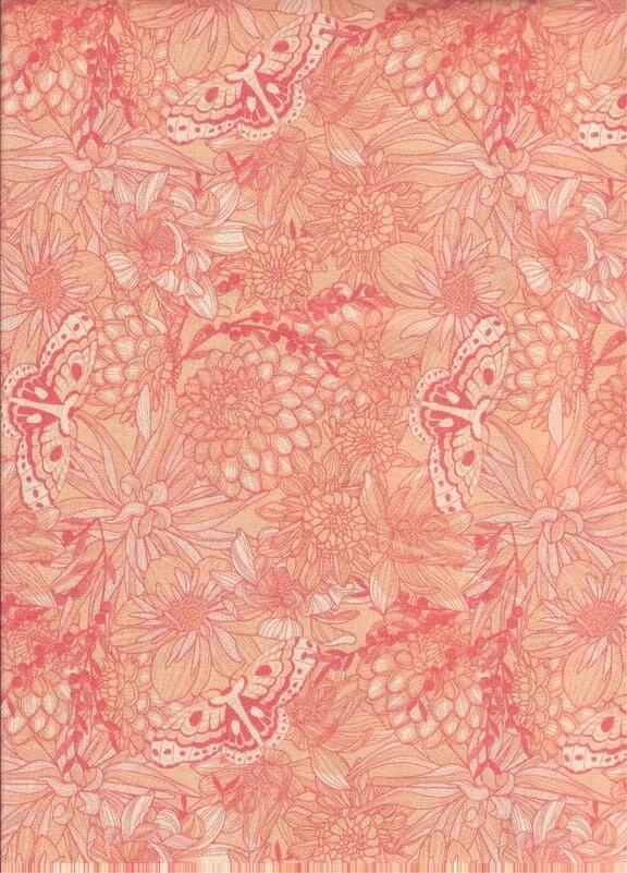 FQ Květy jiřin a můry v lososové