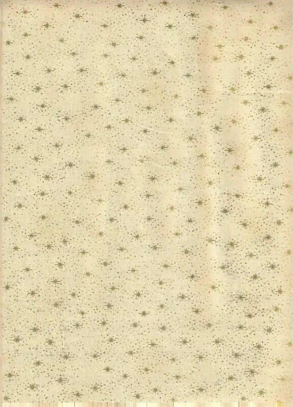 FQ Zlaté hvězdičky a tečky na béžové makaté