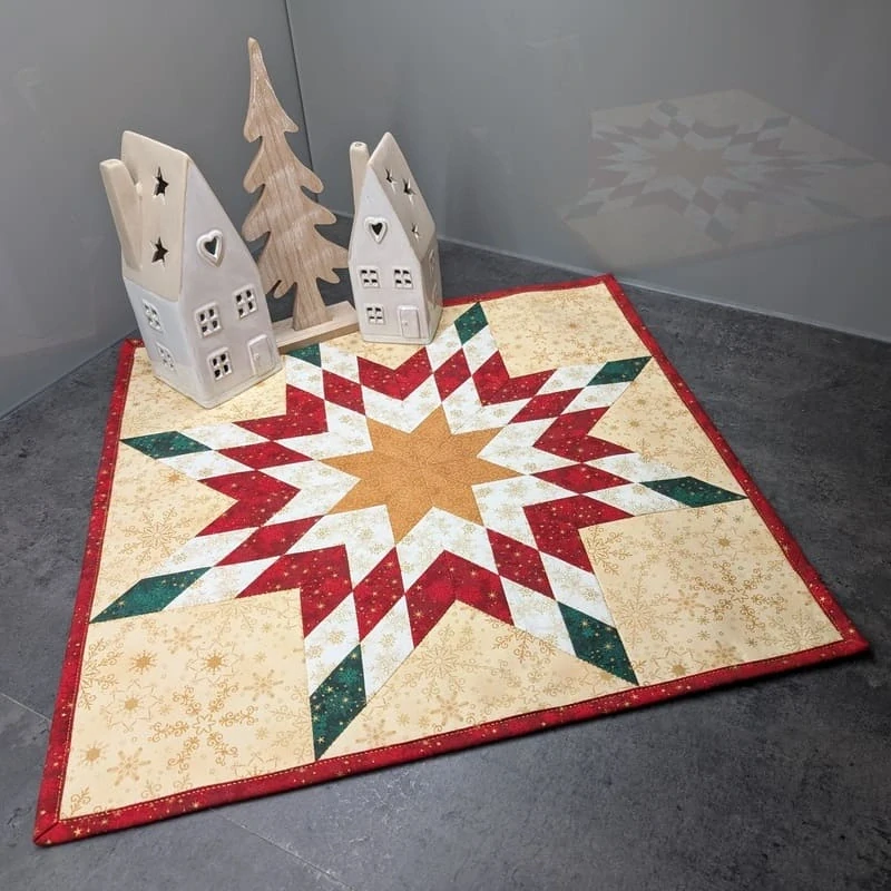 Červeno zlatá betlémská hvězda