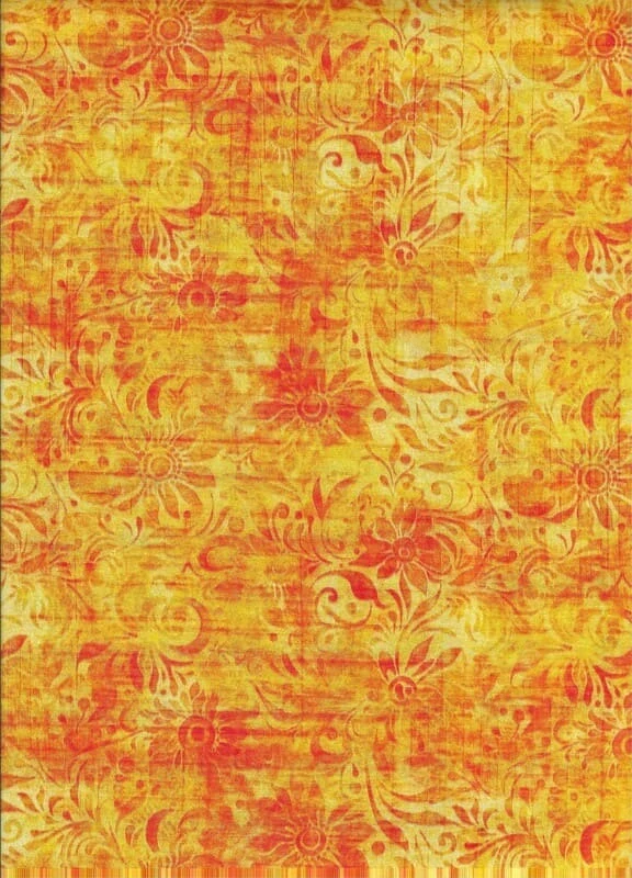 FQ Žlutá s kytičkami tón v tónu