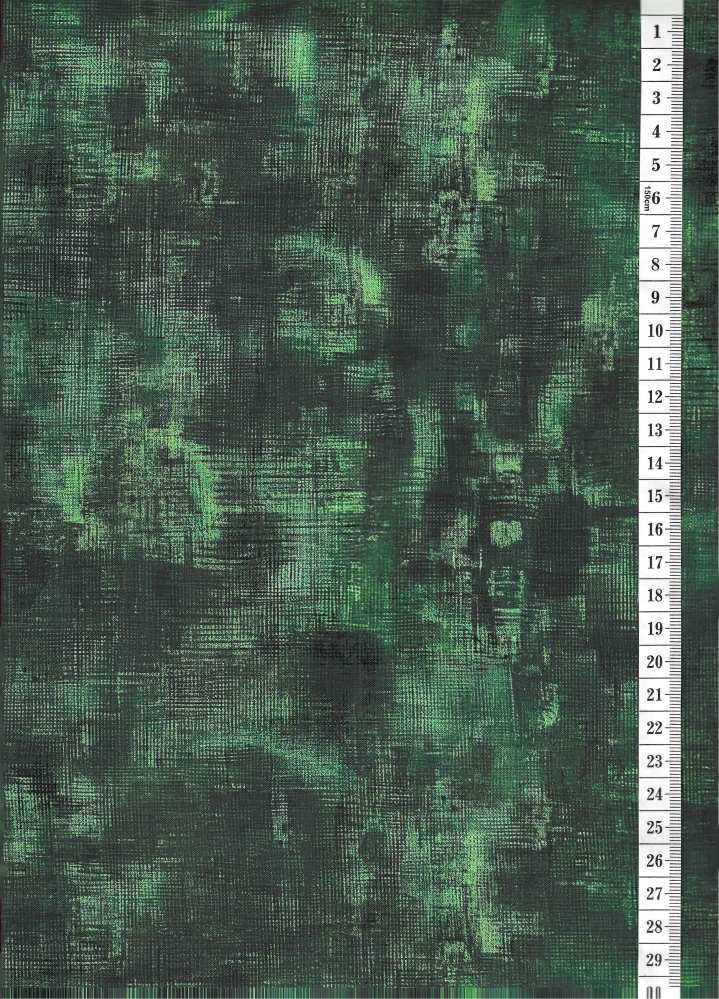 FQ tmavě zelená makatá protkaná látka na patchwork