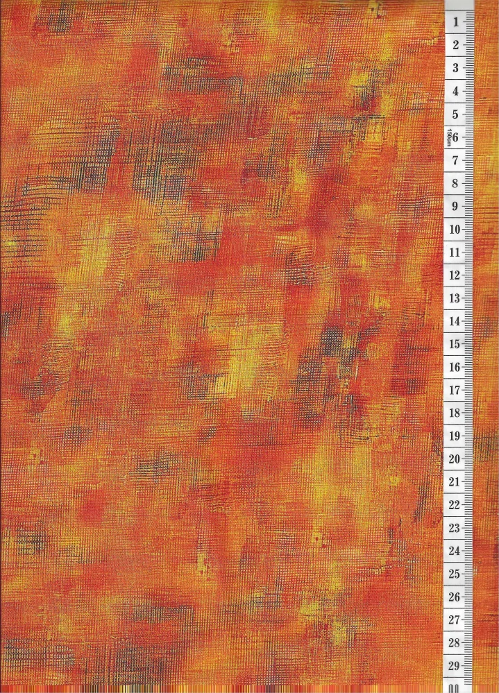 FQ oranžová makatá protkaná látka na patchwork
