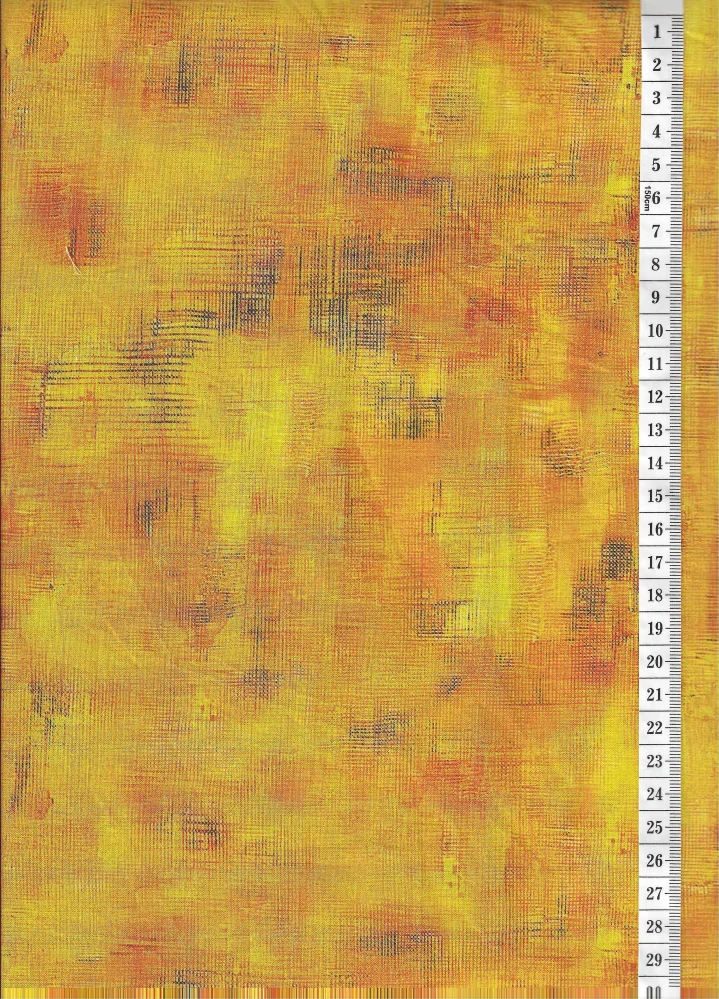FQ žlutá makatá protkaná látka na patchwork