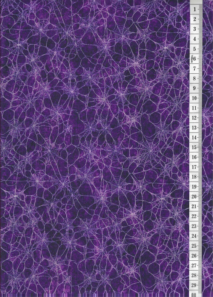 Látka na patchwork pavučinka na fialové