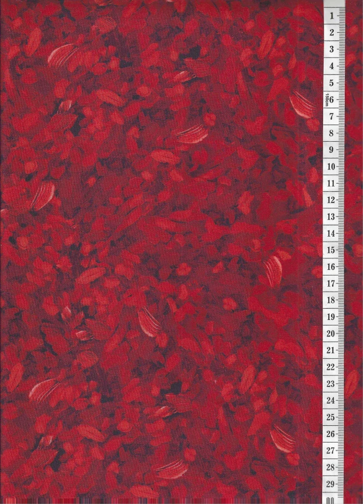 Látka na patchwork tahy štětce v červené