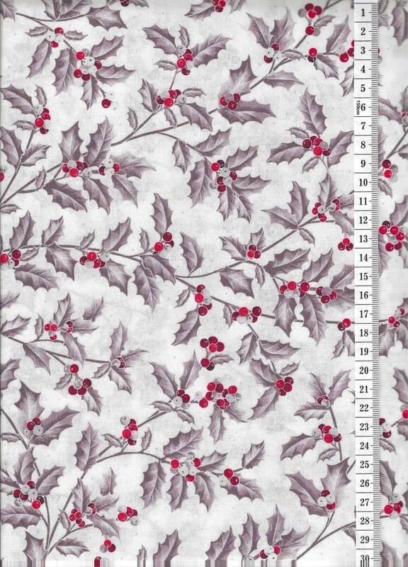 Látka na patchwork šedé cesmíny na bílé