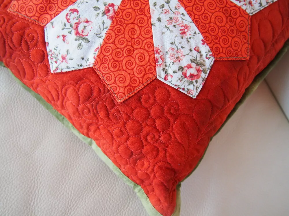 Drážďanský talíř cihlový - polštář