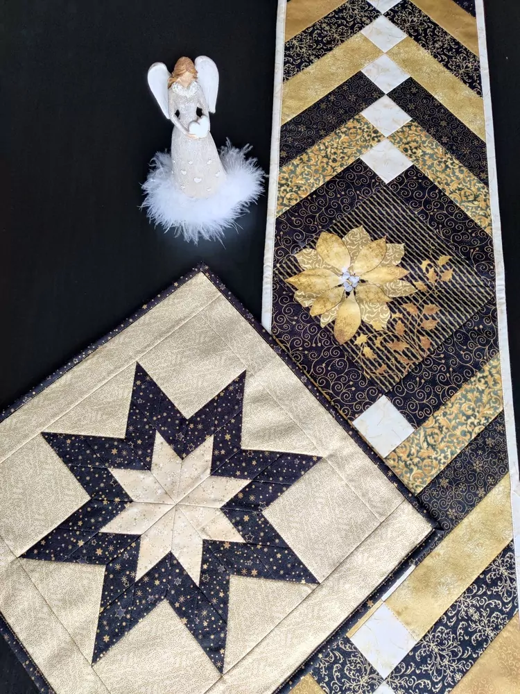 Černo zlatá betlémská hvězda