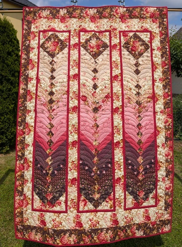 Květované copy patchworková deka