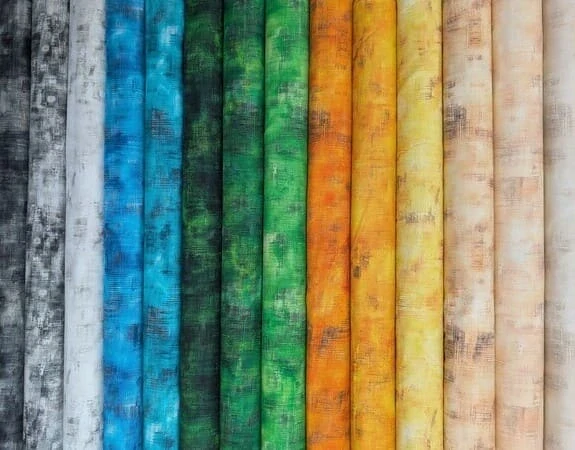 FQ tmavě zelená makatá protkaná látka na patchwork