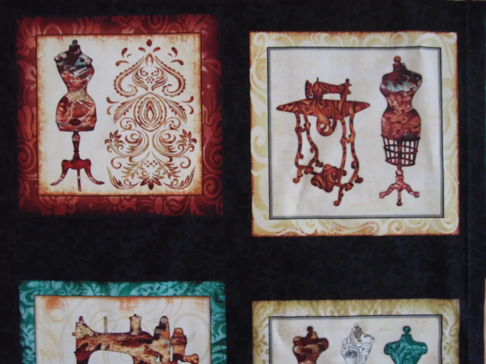 Panel s motivy šití 