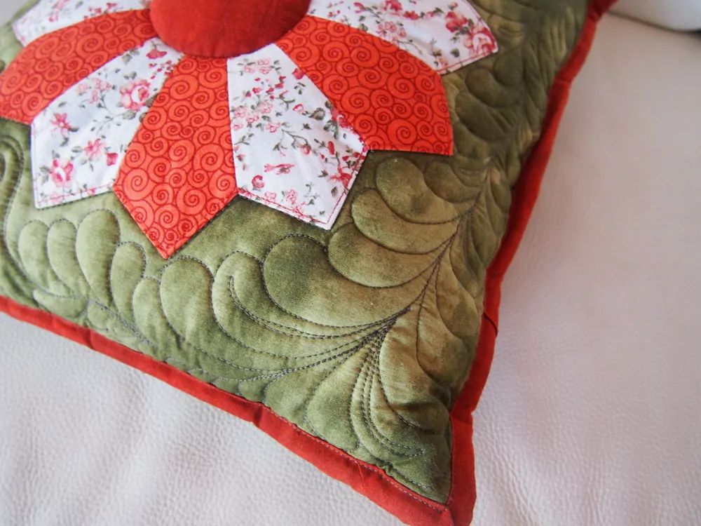 Drážďanský talíř khaki - polštář