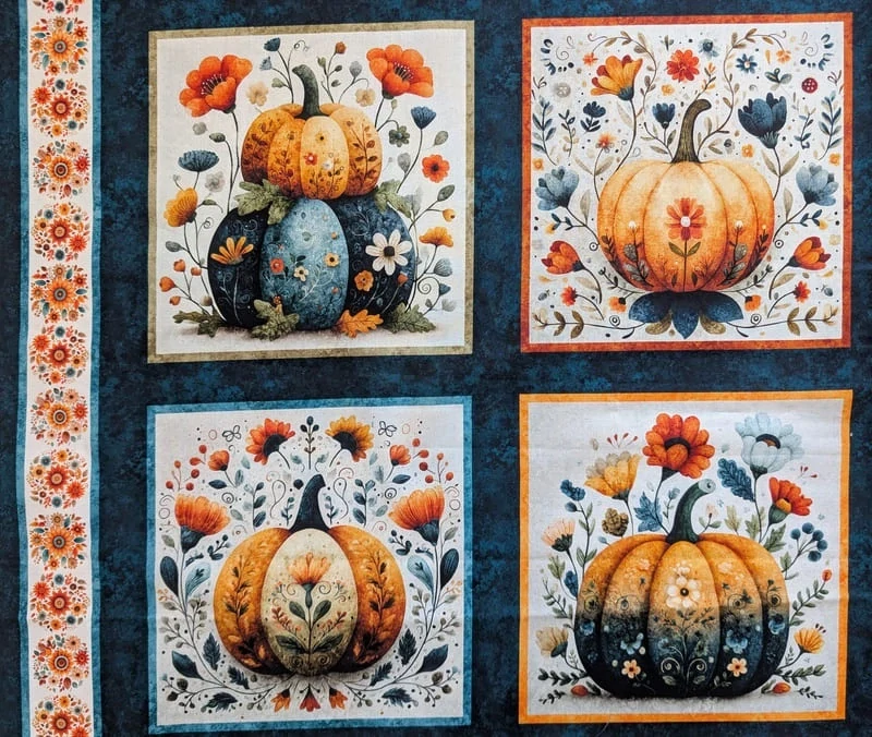 Panel na patchwork ornamentální dýně