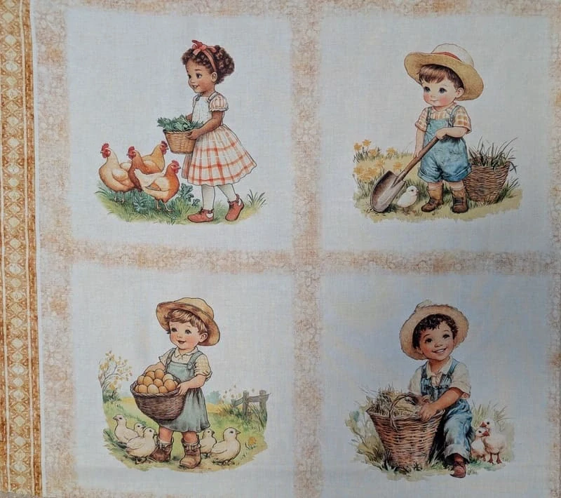 Panel na patchwork malí farmáři