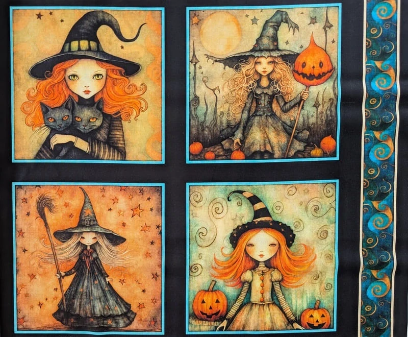 Panel na patchwork Witchypoo malé čarodějnice