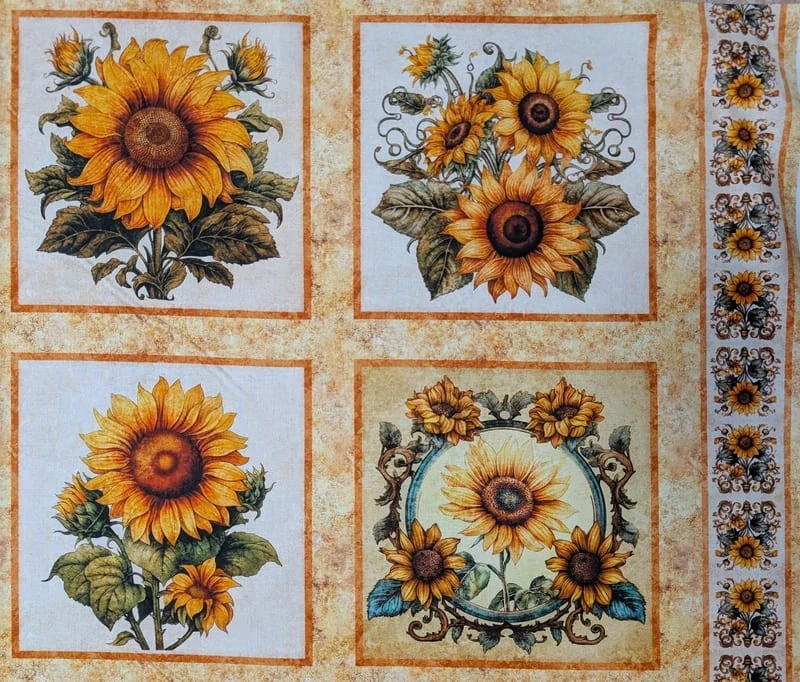 Panel na patchwork slunečnice