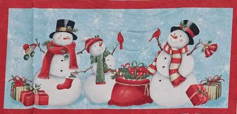 Panel látky na šití adventního kalendáře s kapsičkami